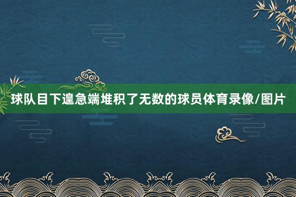 球队目下遑急端堆积了无数的球员体育录像/图片