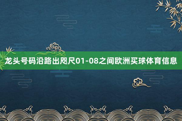 龙头号码沿路出咫尺01-08之间欧洲买球体育信息